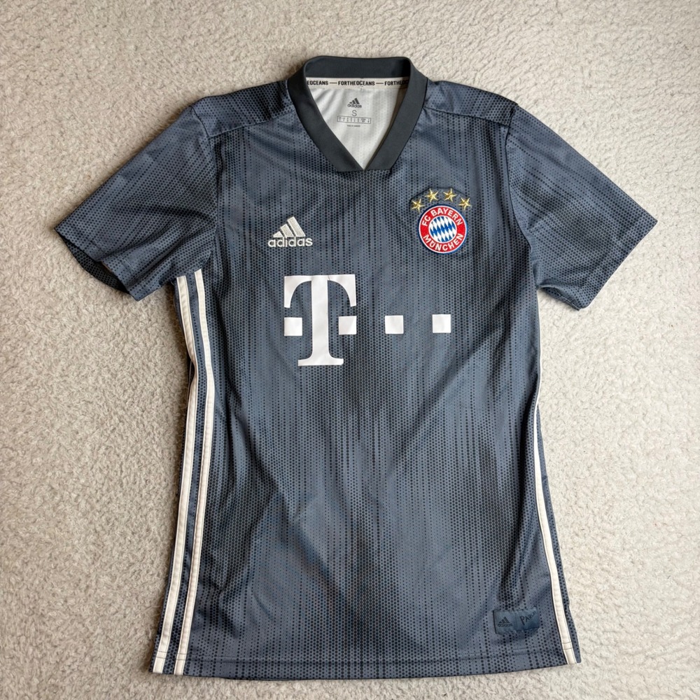 Adidas Bayern Munich Parley Soccer Jersey Grey DP5449 Mens Small